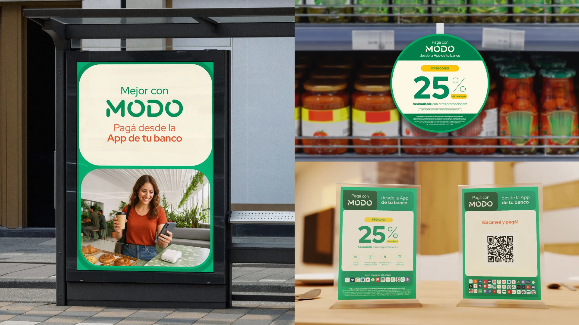 El sistema de MODO en vía pública y en punto de venta