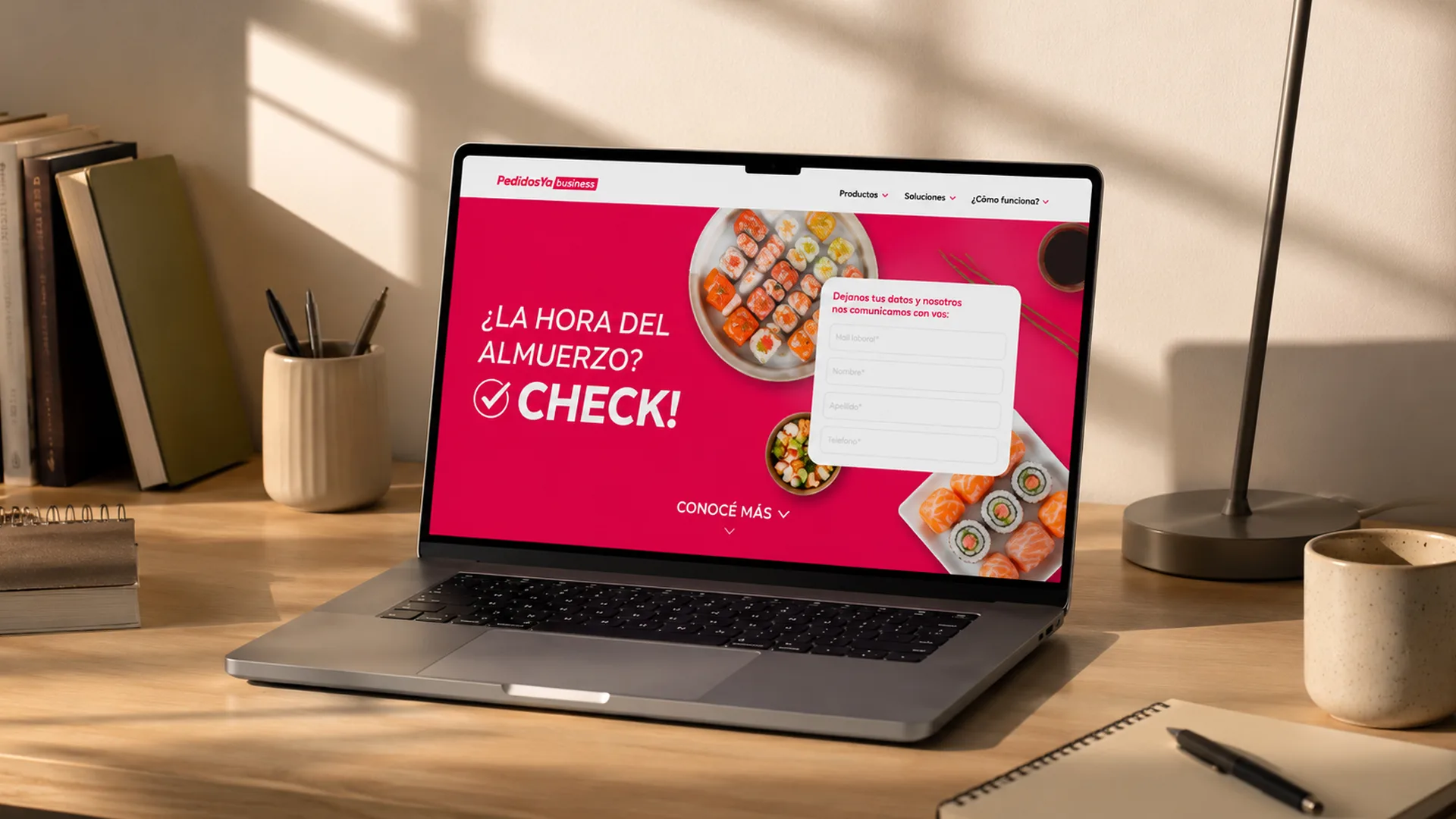 La landing de PedidosYa Business, el activo central de conversión